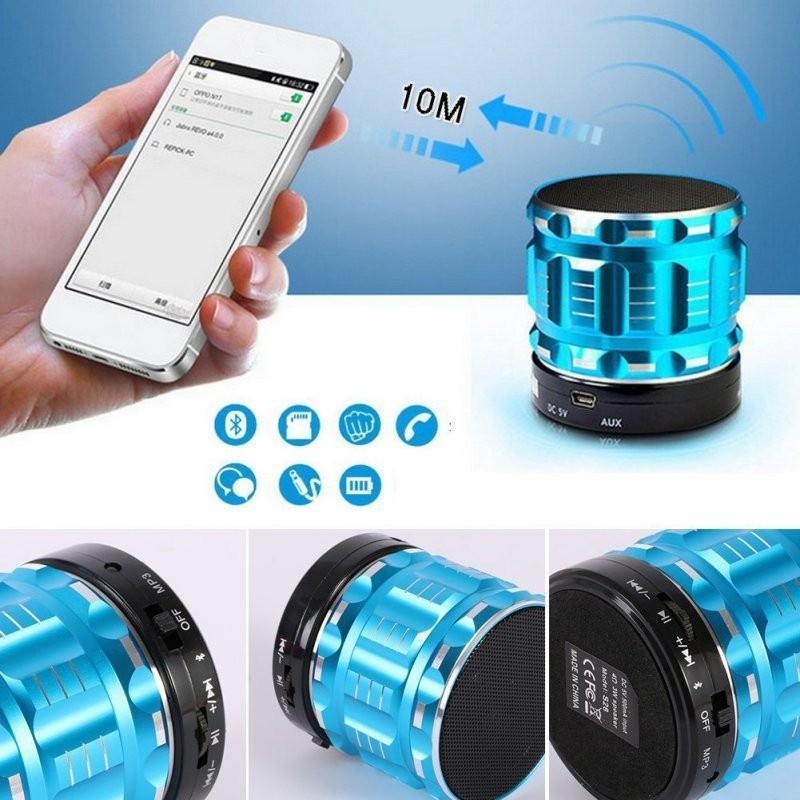 Metal Wireless Bluetooth Speakers With FM Radio Support SD Card Free For Phone Tablets PC