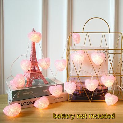 Girl Heart Valentine's Day Love Light String LED Battery Box Wedding Party Decoration Lantern