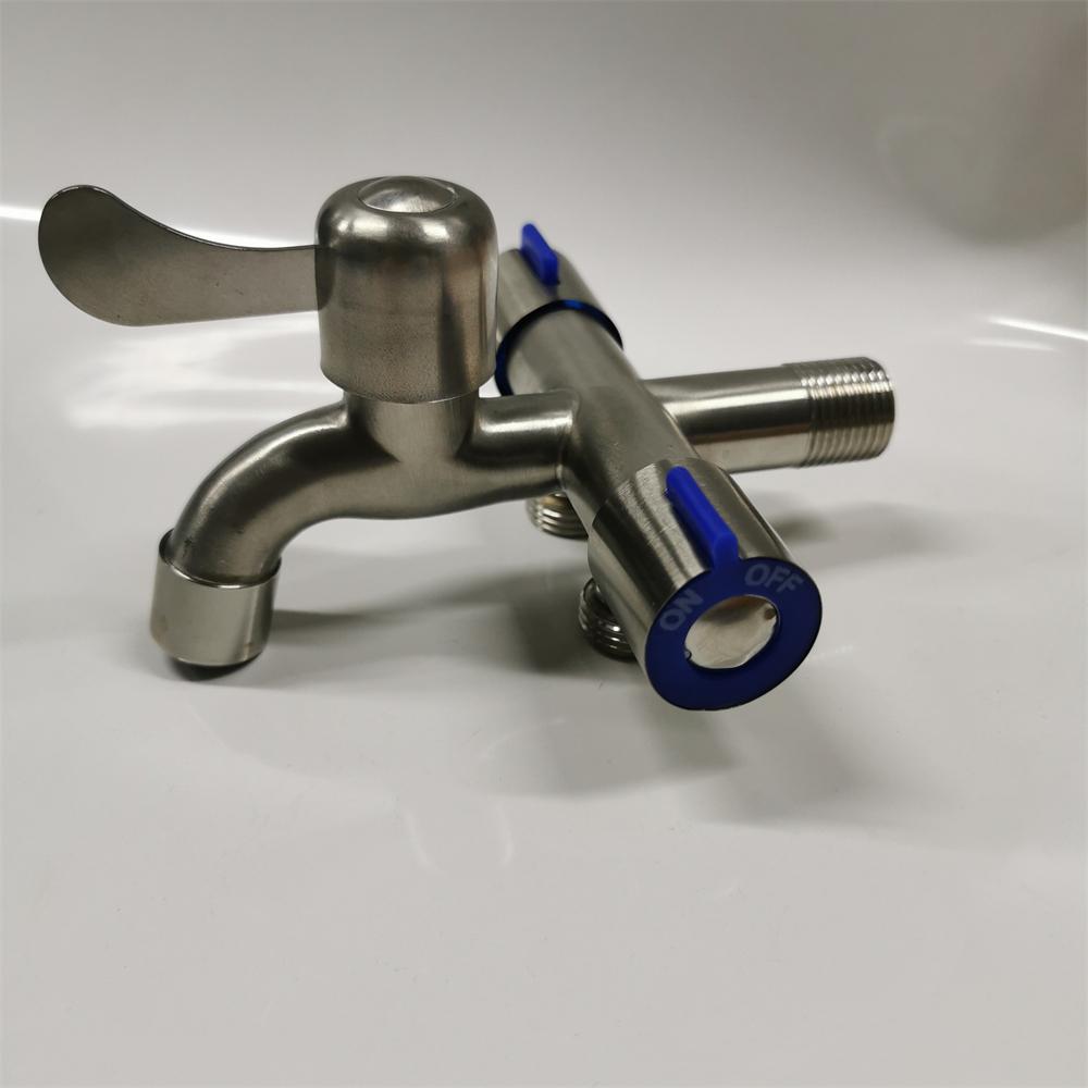 

Многофункциональный кран для стиральной машины из нержавеющей стали Один вход на три выхода Три регулятора Бытовой переключатель Четырехходовой трехходовой кран