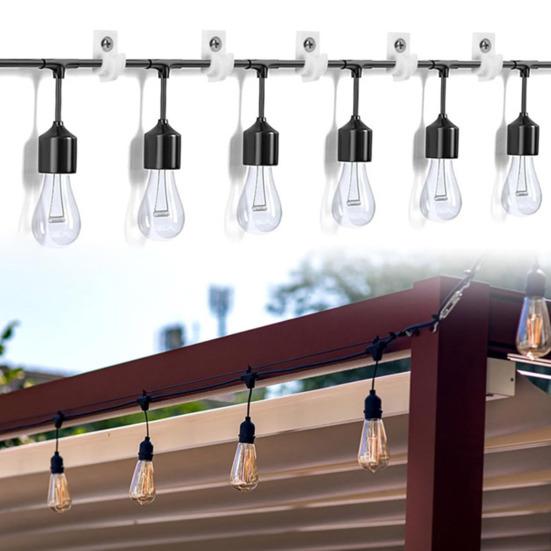 Plastic String Light Hook Easy Install Christmas Lights Hanger Hooks Weatherproof Rust-Proof Wall Mount Hook for Outdoor Indoor Use