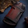 Top Grain Cowhide Leather Folding Knife Sheath Carved Leather Case Scabbard Tool Flashlight Belt Loop Case Hunt Camp Equipment
