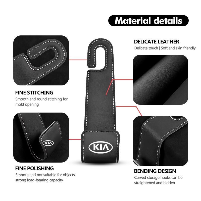 Car Seat Headrest Hook Storage Hanger Auto Interior Accessories Stickers For KIA K5 K2 Rio Optima Sportage Venga Sorento Stonic