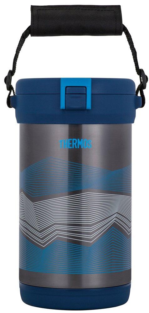Thermos Vacuum Insulated Ice Container Bottle for Carrying Navy (Thermos Ice) FHK-2200NVY