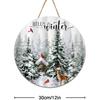 Winter Wreaths for Front Door, Winter Door Decorations Wall Decor, January Wreaths 12 Inch, Hello Winter Door Sign Door Hanger, Rustic Natural
