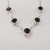 Green Tourmaline Gemstone Silver Necklace, 925 Sterling Silver Pretty Homemade Necklace, October Birthstone Gift, RN-2-12