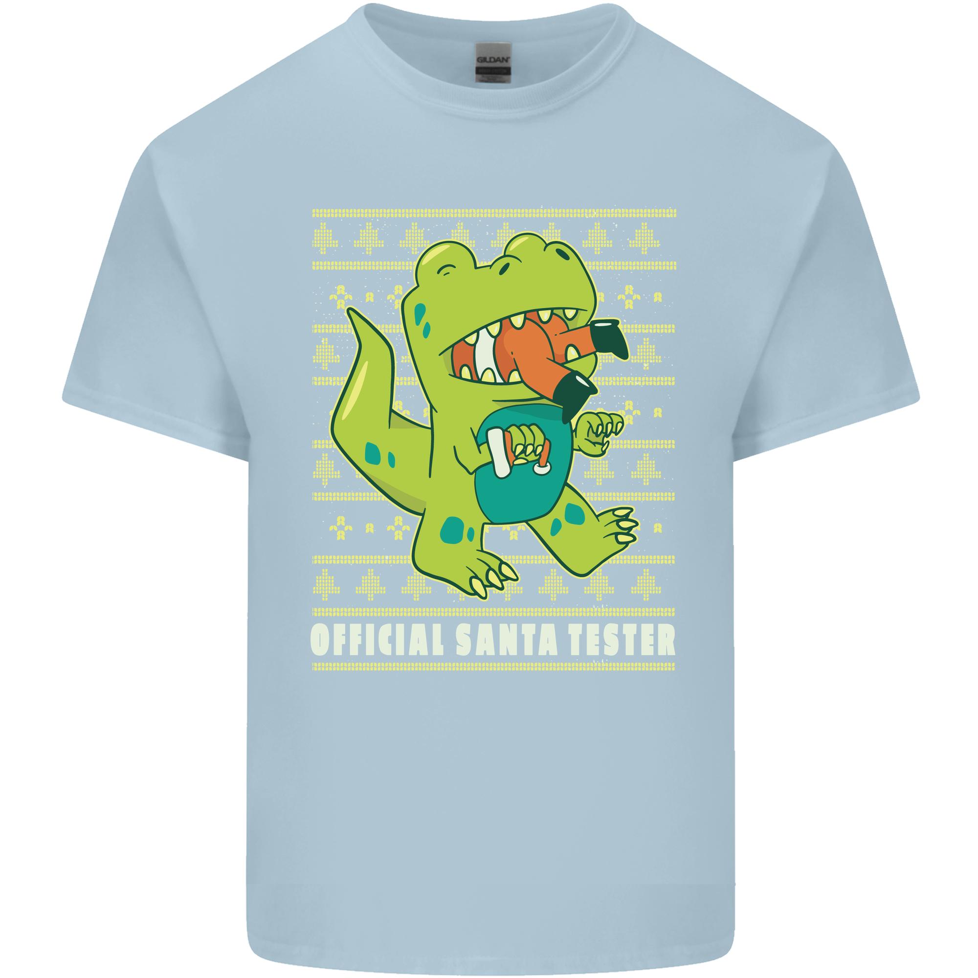 Christmas Official Santa TRex Dinosaur Unisexs Light Cotton TShirt S