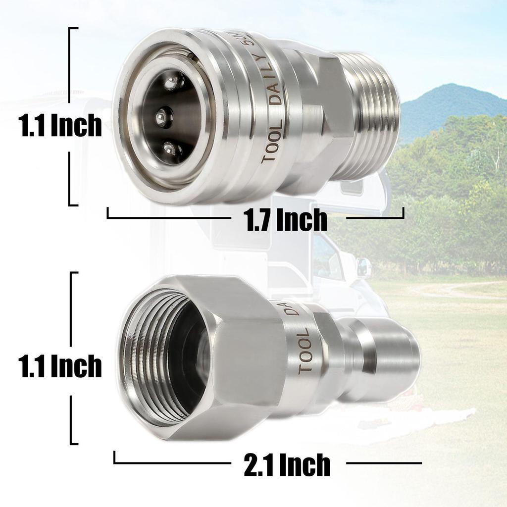Karcher High-Pressure Washer Adapter Kit with 3/8" Swivel Joint & M22-14 Stainless Steel Quick Disconnect