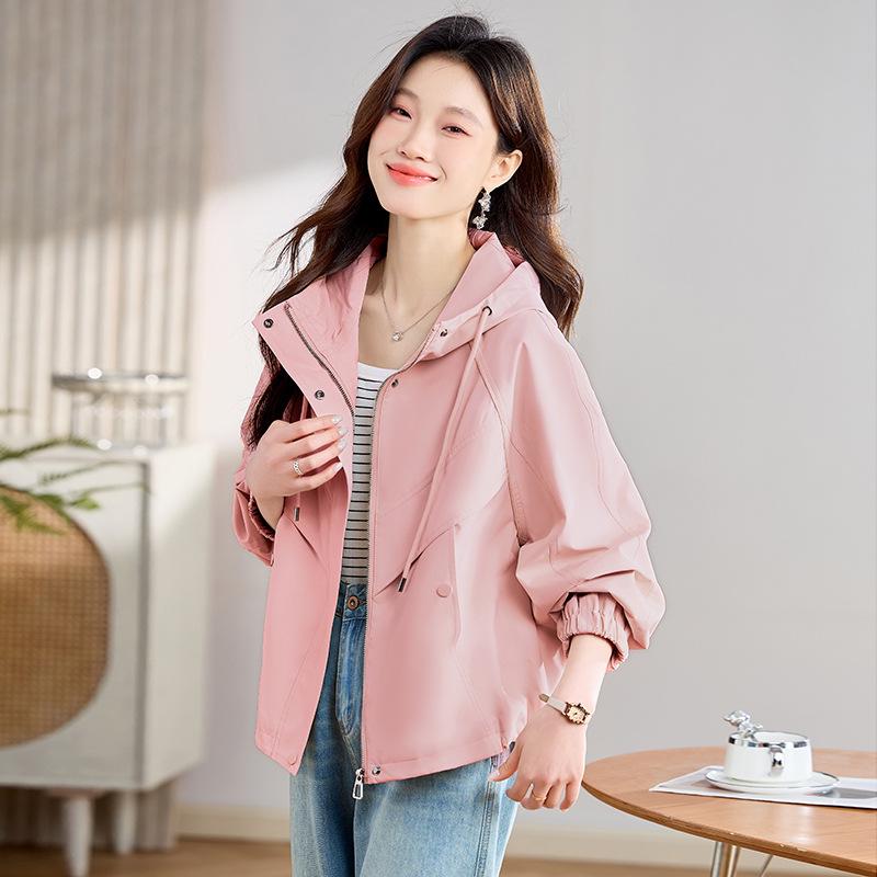 

Весна 2025 Женский маленький худи - Повседневная мода Верхняя одежда L1596 L 115-130 jin розовый