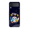 Cute Cartoon Owl Hard PC Phone Case For Samsung Galaxy Z Flip 4 5 6 Black Cover For Galaxy Z Flip 3 Foldable Shockproof Case Bag