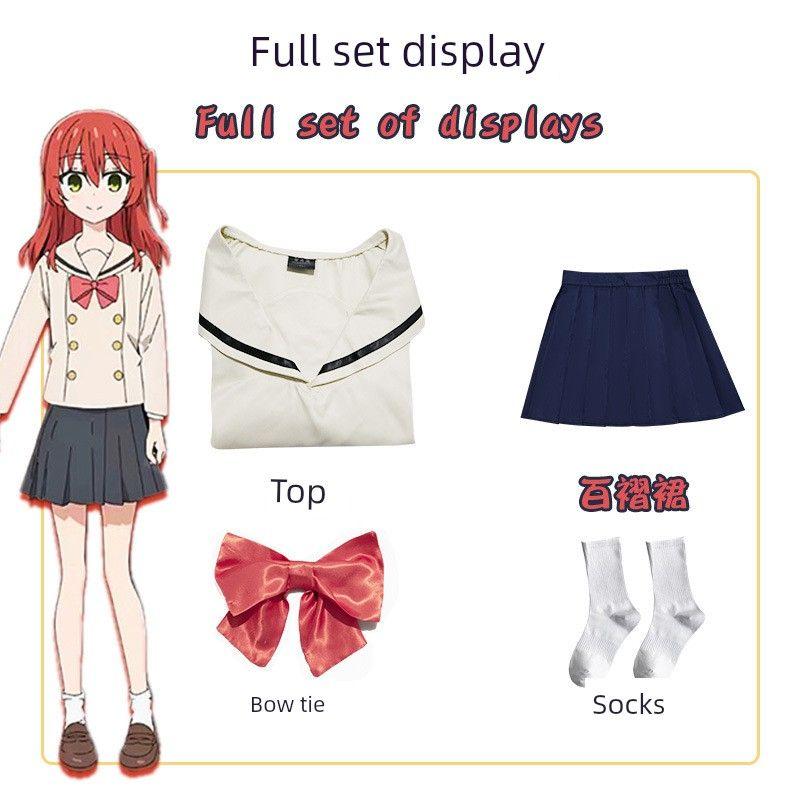 Lonely Rock Cosplay Costume: Goto Kazuri, Pochi-Chan, Takanoda Ryo, Kita Ikuyo Cosplay Outfit