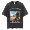 Bombardiro Crocodilo Crocodile Plane Bomber Funny Meme Washed Vintage T-shirt Men Women Casual Italian Brainrot Humor Style Tees