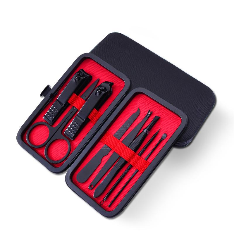7/8/18/20/24PCS Set Professional Manicure Set Kits Stainless Steel Fingernail Toenail Clippers Set with Leather Portable Case