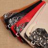 Women Fashion Elastic Wide Waistband Simple Leather Belt Decoration