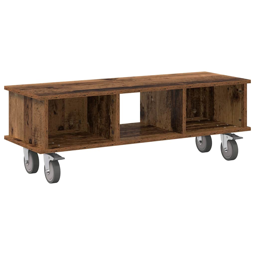 TV-Ständer Holzoptik recycelt 100 x 35 x 35 cm Holzwerkstoff