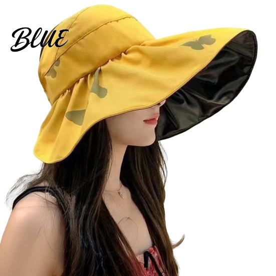 Sunshade Hat for Face Protection Women Sun Bucket Hat Wide Brim Summer Foldable Beach with UV Cap Breathable Outdoor Travel Comfortable Hiking