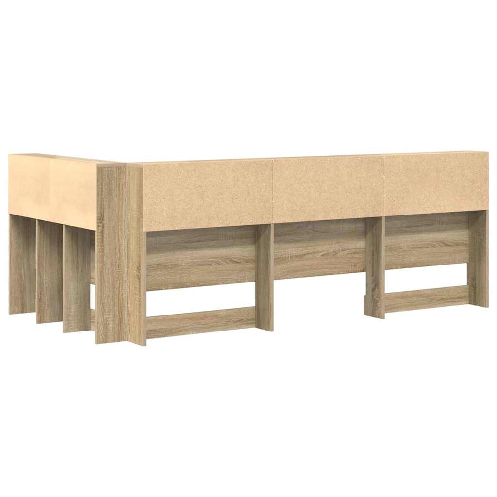 Storage Headboard Sonoma Oak 75 cm Particle Board
