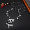 European and American Style Retro Personalized Coins Fringed Necklace Metal Long Sweater Chain Bohemian Ethnic Style Accessories Women