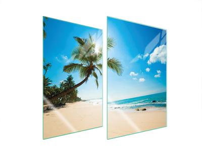 SZKLANA PŁYTA OCHRONNA DO KUCHNI 2x35x52 PLAŻA
