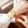 High-Value Small Sugar Cube Women'S Watch Niche High-End Belt Student Watch Fashion Saddle Shell Quartz Watch