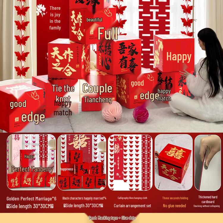 3D Xi Character Floor Décor for Wedding Bedroom and Living Room Display Set