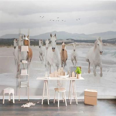 Wallpaper 3d Stereo Horse Animal Wall Mural Living Room Bedroom Wallpaper Home Decor