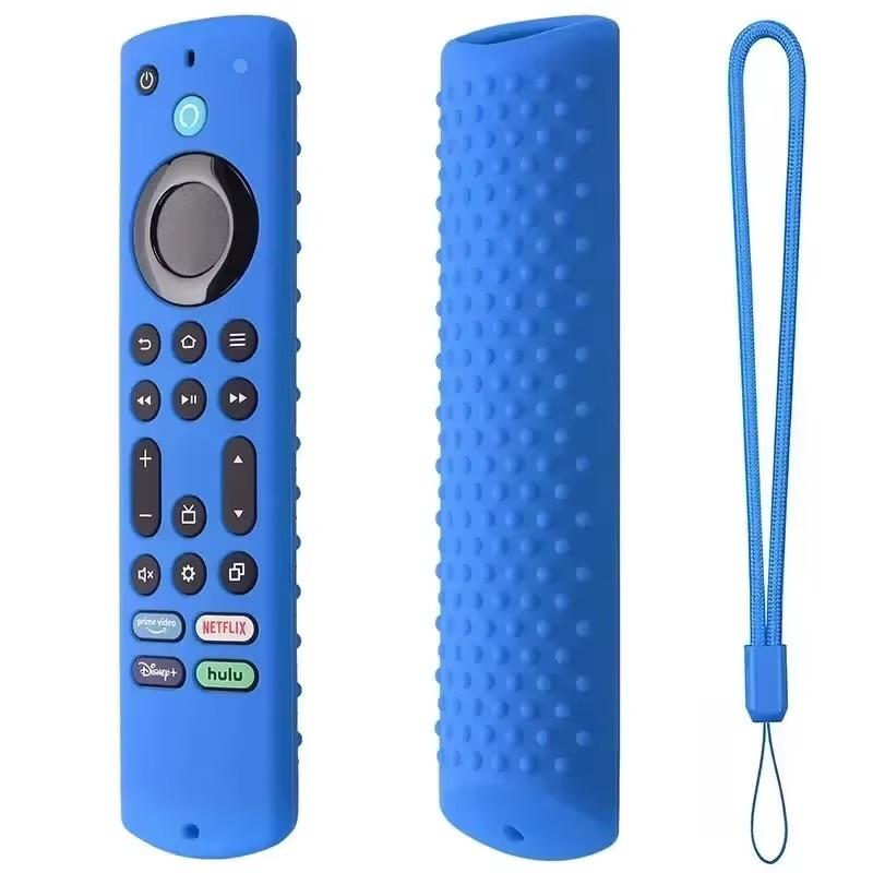 New Silicone Cover for Amazon Fire TV Stick 4K Max 2023 Streaming Device Soft Remote Case with Lanyard Anti-fall Protective Case