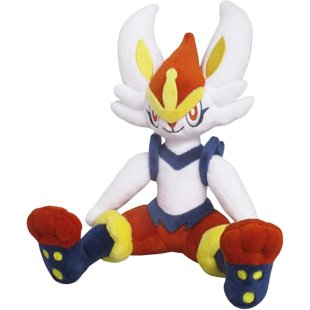 Sanei Boeki Pokemon All Star Collection Stuffed Toy Aceburn 12.5x17x22cm Plush Figure