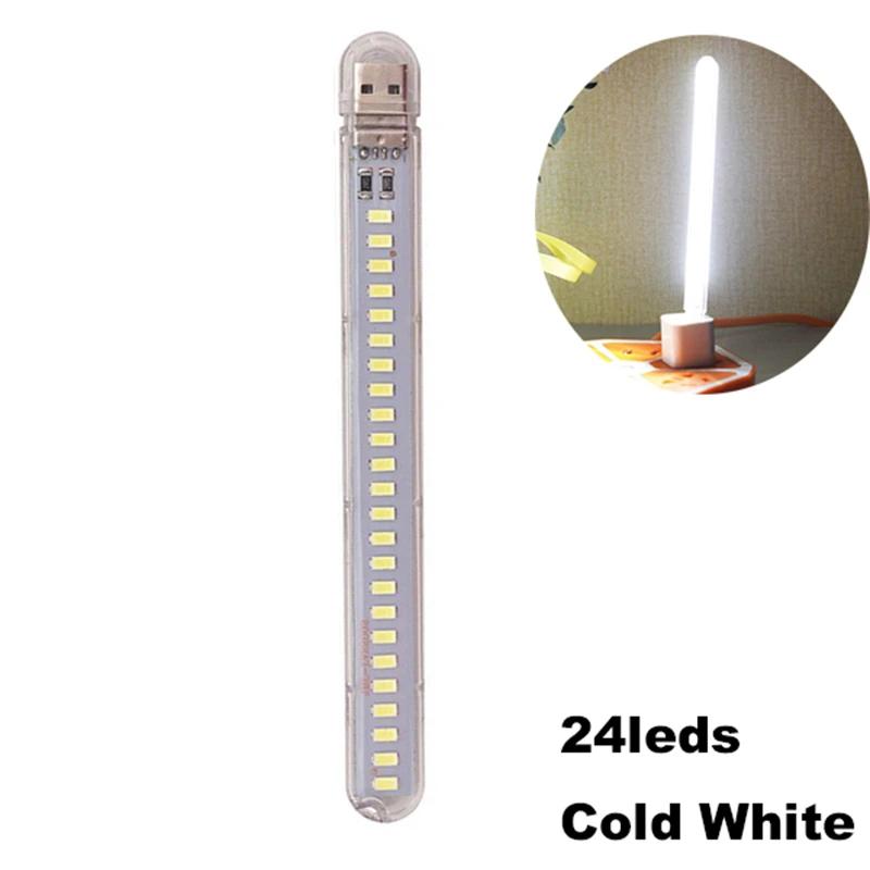 Mini USB LED Night Light 8LEDs 24LEDs Book Lamp Extension Pole Plug Adapter Reading Light For Notebook Power Bank Laptop DC 5V