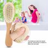 Natural Goat Hair Baby Hairbrush, Comb, Baby Brush for Newborns and Infants, Soft, Non-Toxic, Healthy, Anti-Static, Scalp Massage, Beige, Perfect as a