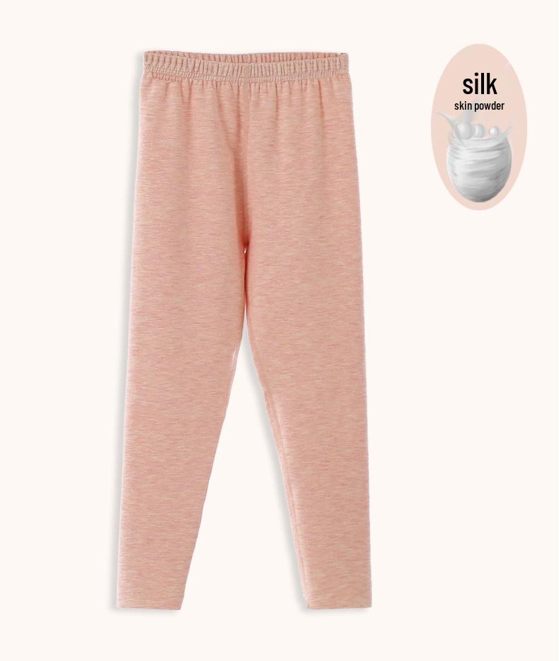 Children's Seamless Velvet Warm Underwear Set with Heat-Generating Silk for Boys & Girls - Ideal for Autumn & Winter