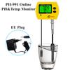 PH-991 Water Quality Tester Digital PH Meter Temp Detector Online PH&Temp Monitor Water PH Analyzer for Pool Aquarium Hydroponic