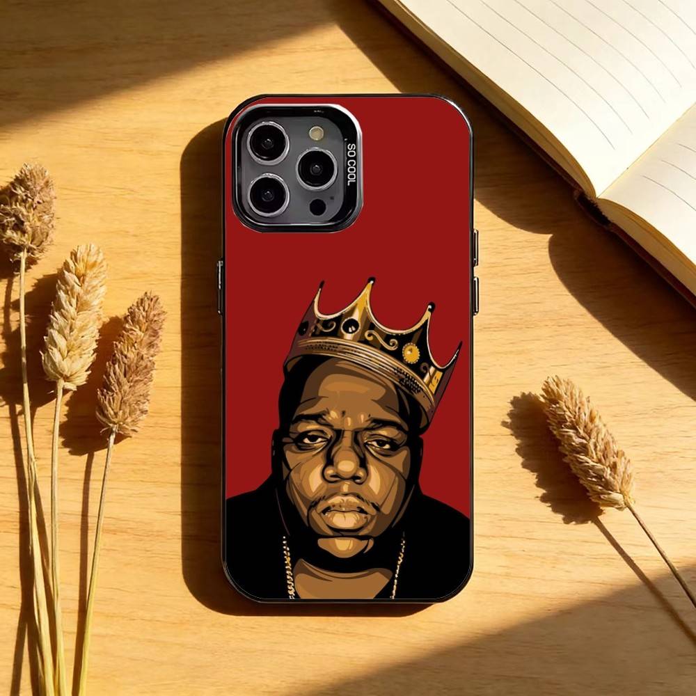 

B-Biggie Smalls B-BIG Art Phone Case For iPhone17,16,15,14,13,12,11 Plus,Pro Max Black Candy silver phone case iPhone17air