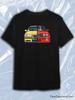 T-shirt TeeSensation Noir à Col Rond et Manches Courtes avec Illustration de Voiture BMW M3 Bicolore