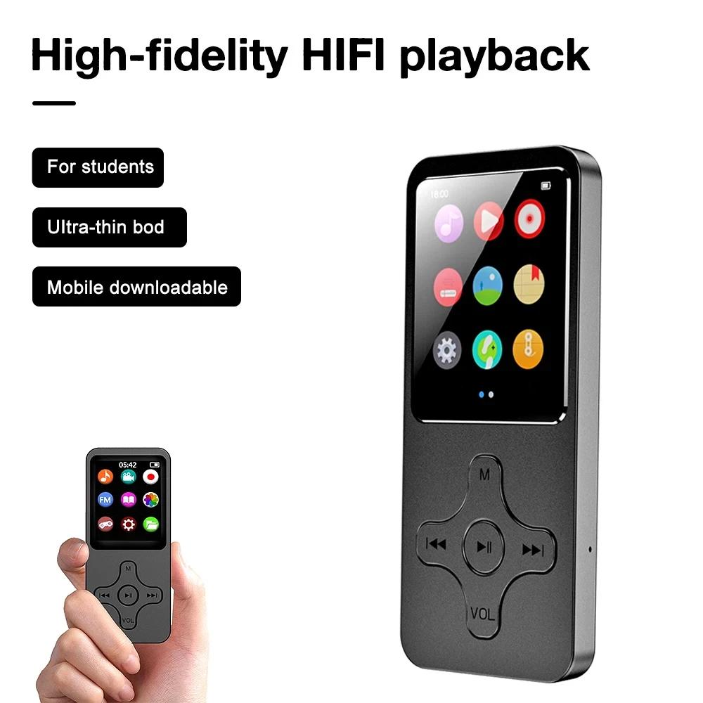 Bluetooth MP3 Player with 16GB TF Card Mini MP3 Music Player Support FM Radio Built-in Speaker E-Book Walkman for Headsets