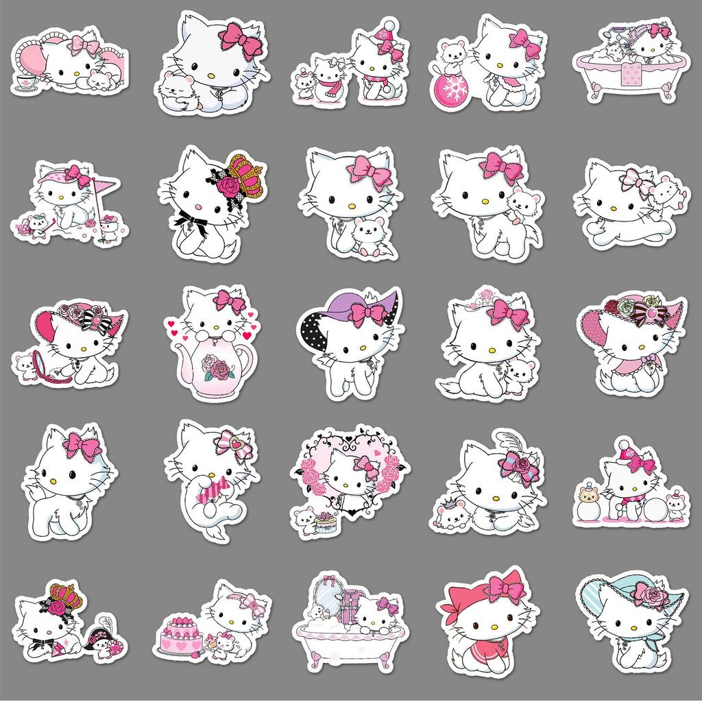 50 Qiao Mi Sanrio Charmmy Cat Waterproof Decorative Phone Stickers