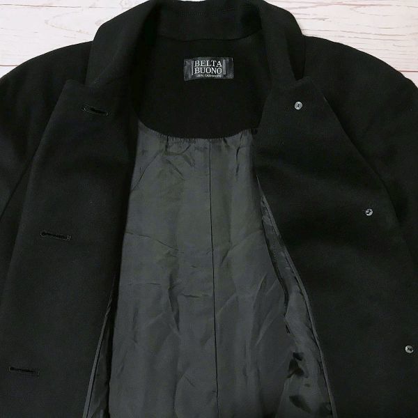 BELTA BUONO 100% Kaschmir Trenchcoat/M/Schwarz/Eleganter Formeller Damenmantel(GEBRAUCHT)