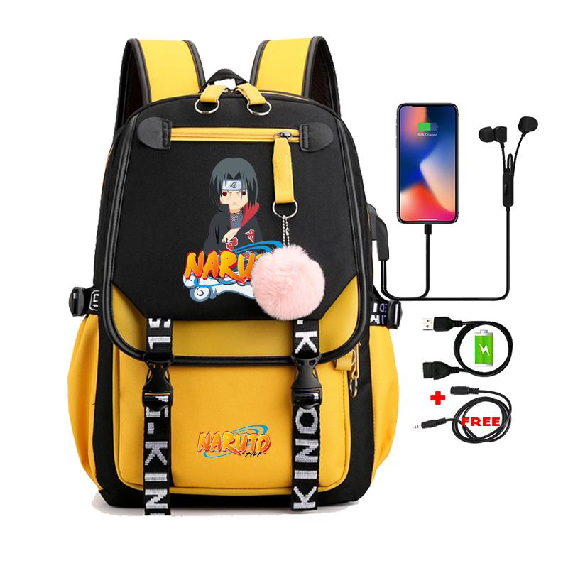Anime Backpack for Teen Student Schoolbag Men Women Leisure Usb Travel Bag Boy Girl Back To School Backpack Rucksack