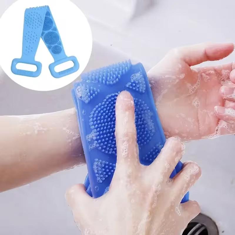 Silicone Body Scrubber & Back Massager Exfoliating Shower Sponge Soft Bath Brush for Deep Skin Cleansing Deep Skin Clean