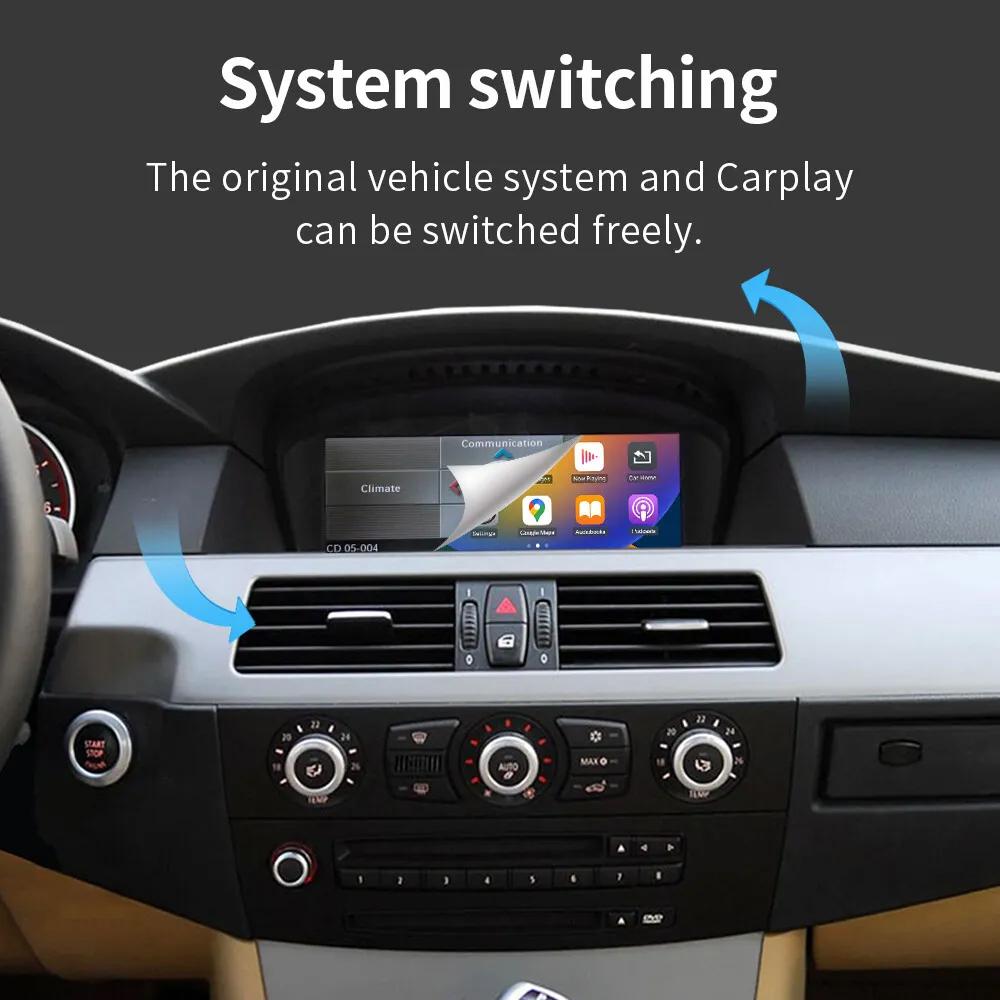 Pour BMW Série 5 E60 E61 E63 E64 E90 E91 E92 E93 CCC CIC Sans Fil CarPlay Andorid Auto Autoradio Autoradio Lecteur Multimédia