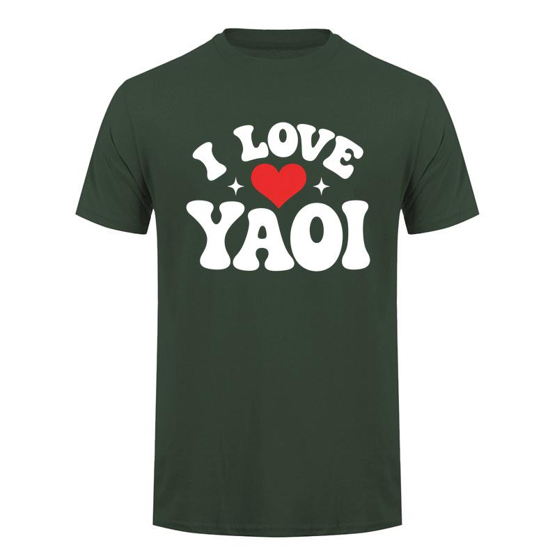 Cool I Love Yaoi T Shirt Funny Heart Anime Unisexga Boys Love Fan Gift Tshirts Short Sleeve Tee Da182
