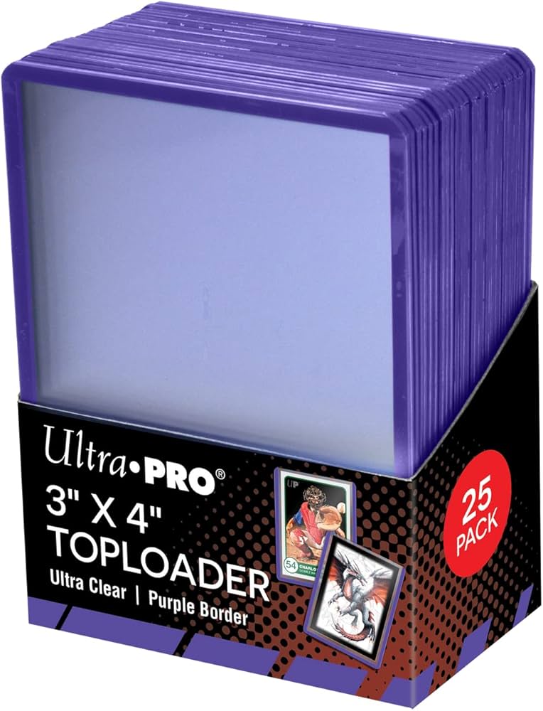 Ultra Pro Toploader 25 Pack: 25 Premium Purple Border Toploader