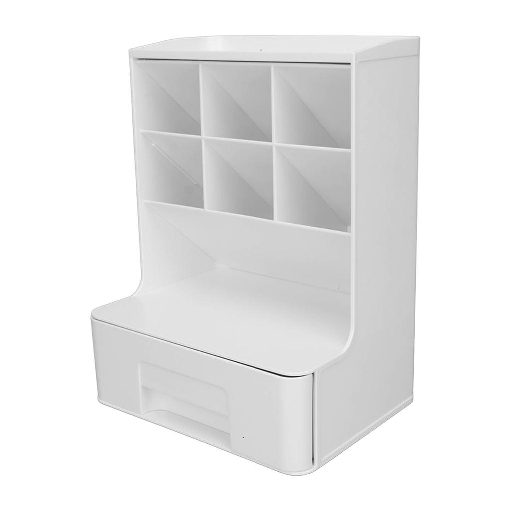 Caja de Almacenamiento Diseño de Enchufe Oblicuo Gran Capacidad Plástico Portalápices Organizador Estante de Almacenamiento de Escritorio