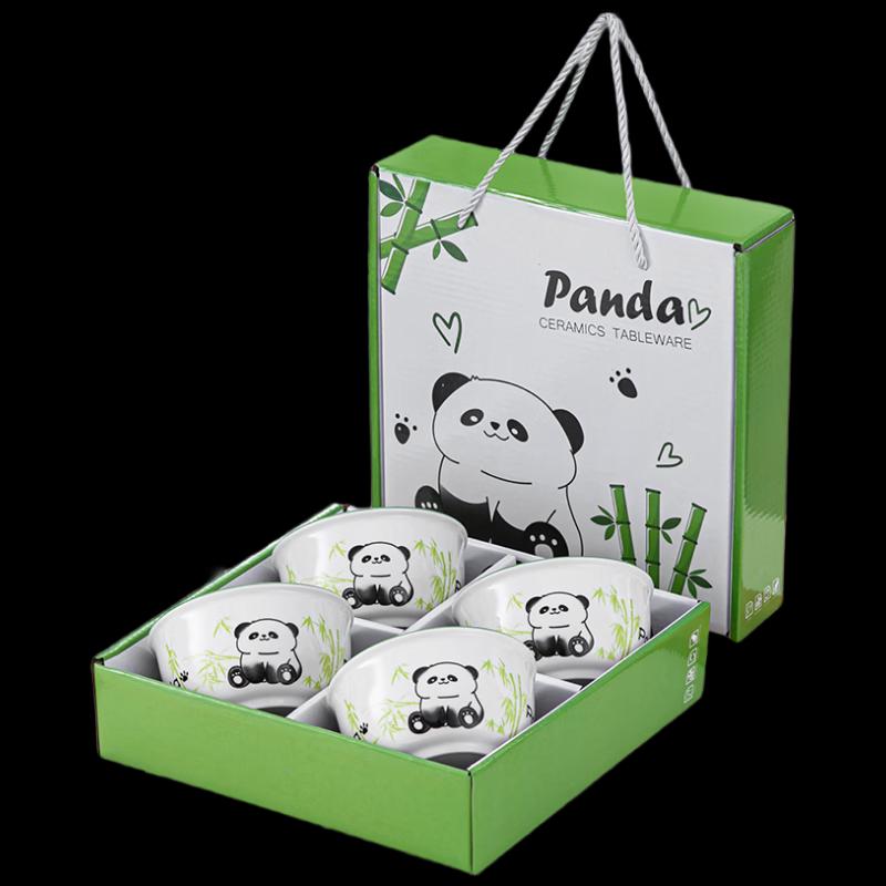 National Treasure Panda Ceramic Dinnerware Gift Set