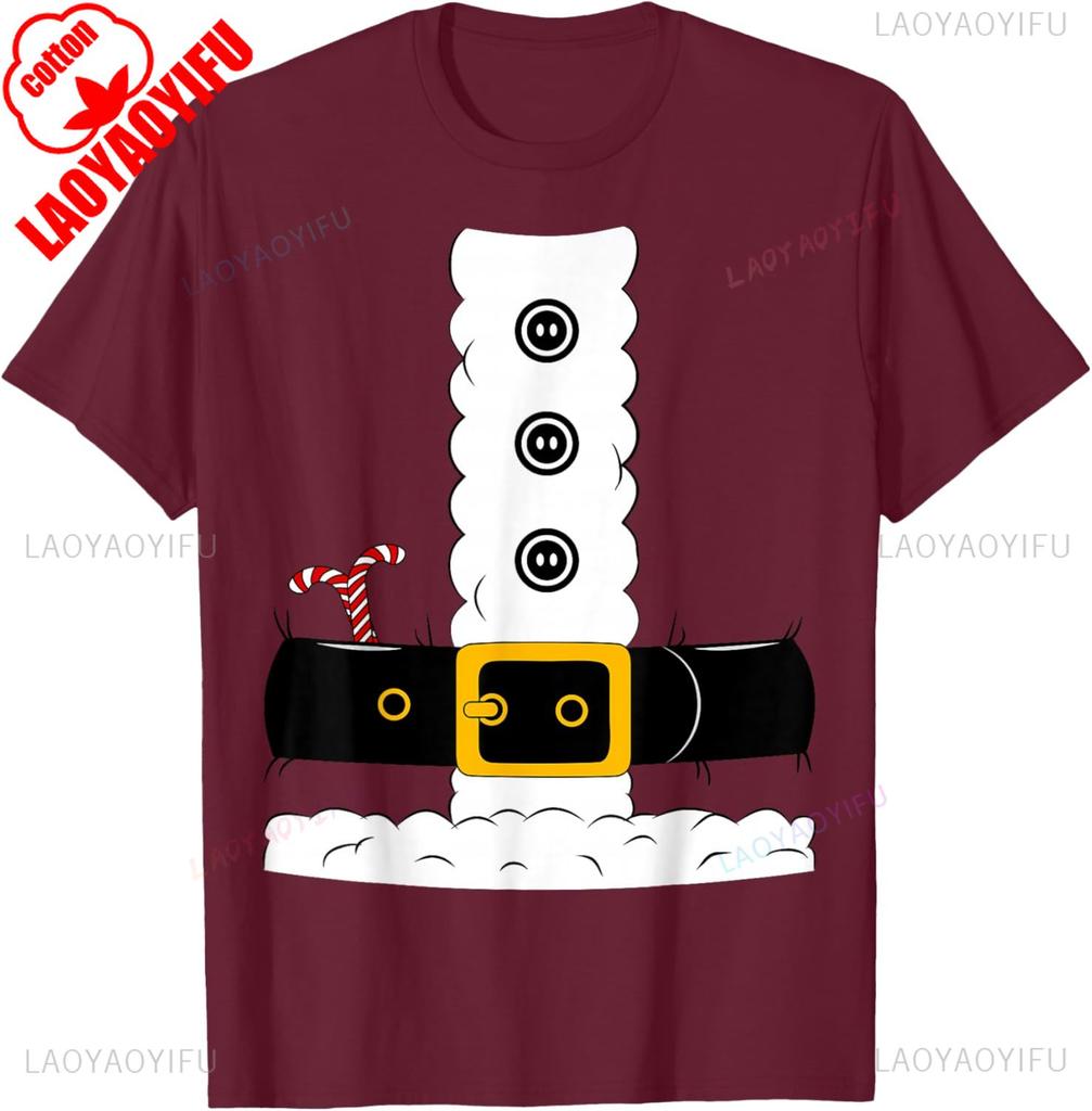 Christmas Shirt Santa Claus Suit Adult Unisex WoUINISEX Shirt Funny Tshirts Unisex Cotton Tee Tops Christmas Party Graphic T Shirts