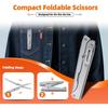 Portable Foldable Stainless Steel Multi-Functional Outdoor Scissors - Compact Camping Hunting Fishing Tool, Durable Versatile