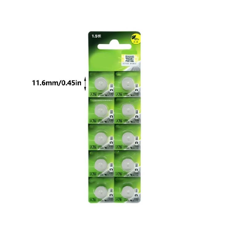 10Pcs AG13 Button Cell Batteries 1.5V LR44 A76 357 357A LR1154 SR1154 SR44 Batteries Coin Cell Replacement for Watch