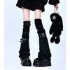 Over Knee Length Knitting Leg Warmers Y2k Flare Long Leggings New Thigh High Socks  Girls