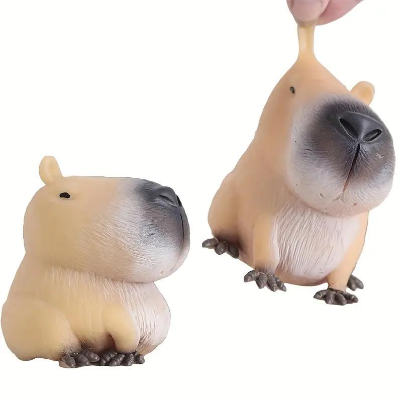 2026 Squishy Cute Capybara Squeezing Toy Soft Relax Animal Fidget for Adults Fun Toys Halloween Christmas Holiday Party Gifts