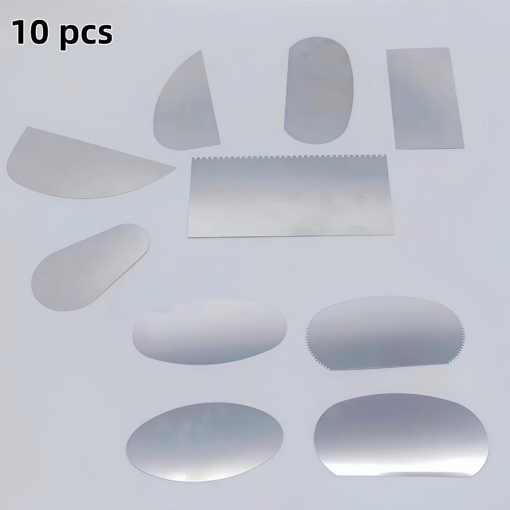 10-Piece Stainless Steel Polymer Clay and Pottery Scraper Set