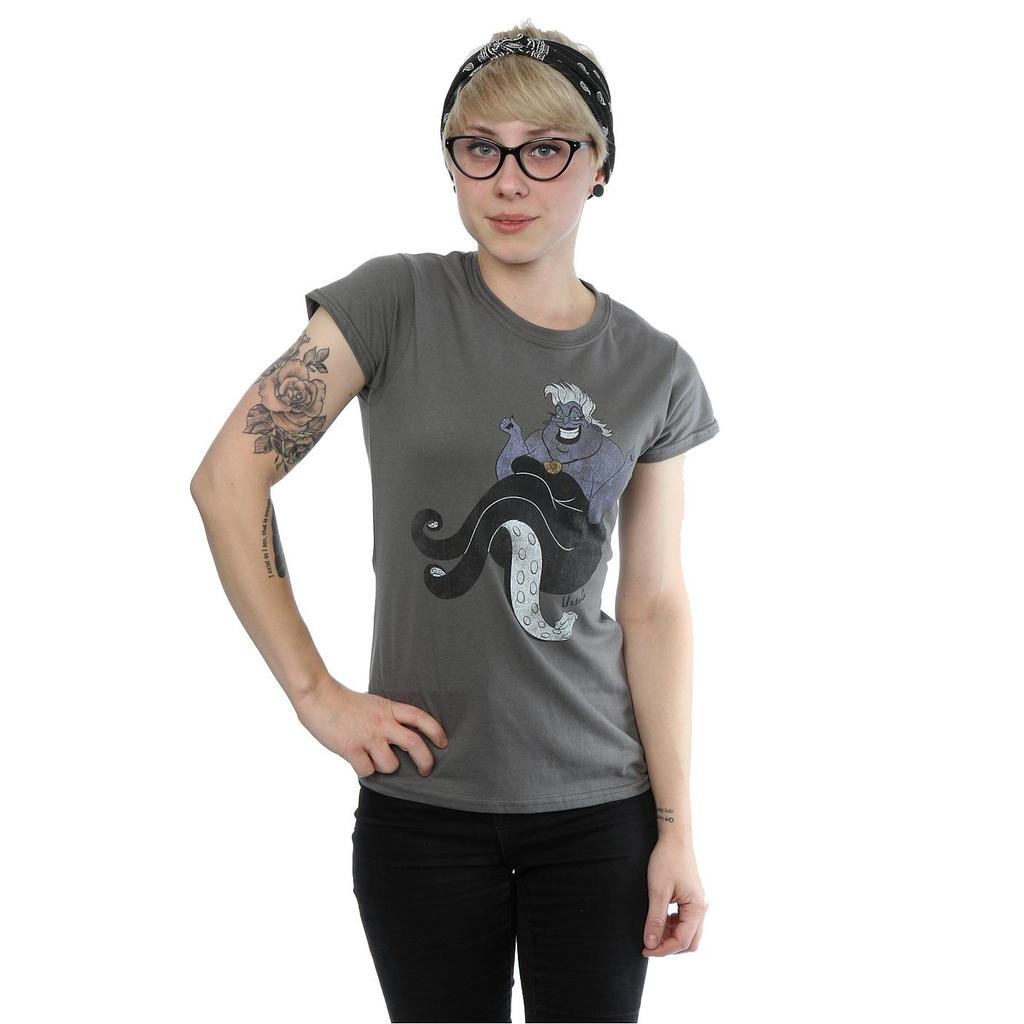 The Little Mermaid Womens/Ladies Classic Ursula Heather T-Shirt